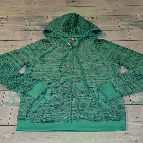 Green Juicy Couture Velour Track Jacket sz Medium - Picture 1 of 5
